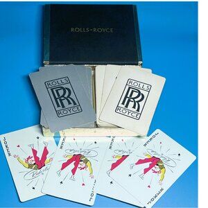 Rare Rolls-Royce Vintage Double Deck Bridge/ Poker Cards Complete + Original Box
